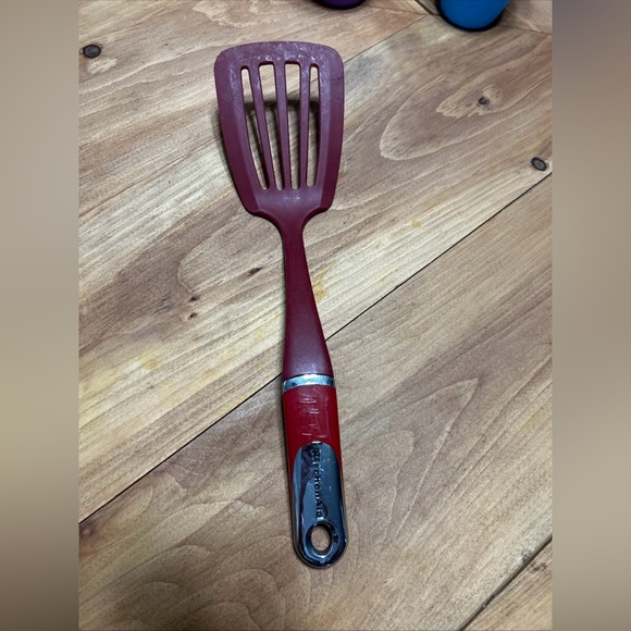 Kitchenaid Red Slotted Kitchen Spatula - Picture 1 of 6